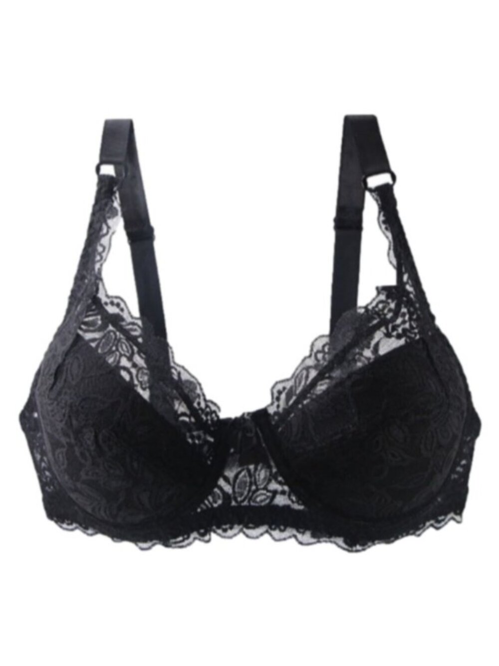 Classic Black Lace Push-up Bra, size XS 32B